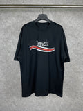Men T-shirts Paris Graffiti + Rotten Short Sleeve T-Shirt Loose Casual