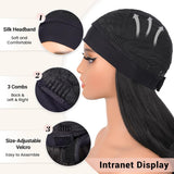 Women's Wigs Ice Silk Headband Wig with Curly Hair