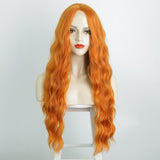 Women's Wigs Middle Part Long Curly Lace Front Wig