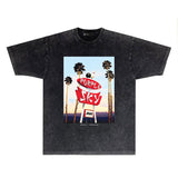 Purple Brand Distressed T Shirts Short Sleeve