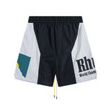 Rhude Shorts Sunset Letter Print Casual Sports Shorts Beach Shorts