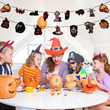 Halloween flag hanging ornaments Halloween Paper Banner – Spooky Party & Haunted House Decoration