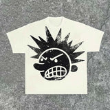 Street Unisex T-shirt Anime Pattern Print Street Tee