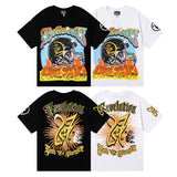 Hellstar T Shirt Helmet Flash Print Short Sleeve T-Shirt