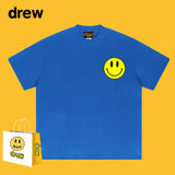 Drew T Shirts Smiley Face Print Short Sleeve Loose