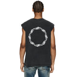 Purple Brand Distressed Tank T Shirts Distressed Sleeveless T-shirt Vest