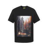 Denim Tears T Shirts 24S Kapok Geometric Pattern Short Sleeve T-shirt
