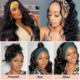 Women's Wigs Ice Silk Headband Wig with Curly Hair
