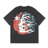 Hellstar T Shirt Washing Water Black Series Printed Short Sleeve T-Shirt
