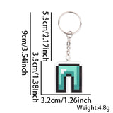 Themed Party Supplies Minecraft Keychain – Pixel Game Theme Party Decoration Acrylic Weapon & Diamond Backpack Charm