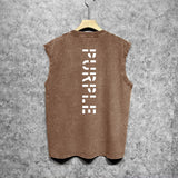 Purple Brand Distressed Tank T Shirts Distressed Sleeveless T-shirt Vest