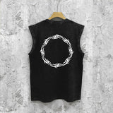 Purple Brand Distressed Tank T Shirts Distressed Sleeveless T-shirt Vest