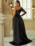 Women Party Dress Sequined Temperament Commute Evening Gown (Ss0416)