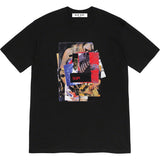 Mens T-shirts 21FW Stack Tee Overlap Sticker Phantom Print Crew Neck Short Sleeve T-Shirt