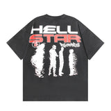 Hellstar T Shirt Washing Water Black Series Printed Short Sleeve T-Shirt