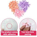 Themed Party Supplies DIY Mini Bow Garland – Double-Sided Polyester Ribbon Bows with Adhesive