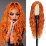 Women's Wigs Middle Part Long Wavy Ombre Lace Front Wig