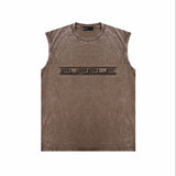 Purple Brand Distressed Tank T Shirts Distressed Sleeveless T-shirt Vest