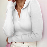 Women Tops Fashion Breathable Long Sleeves Top (ZJ0415)