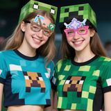 Themed Party Supplies Pixel Game Themed Headbands & Glasses – Children's Birthday Party Decorations