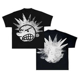 Street Unisex T-shirt Hip Hop Cartoon Print T-Shirt