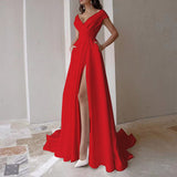 Women Party Dress Solid Color Elegant Evening Dress (Ss0416)