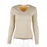 Women Tops Fashion Fashion Breathable Long Sleeves Top (Zj0415)