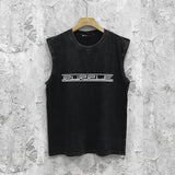Purple Brand Distressed Tank T Shirts Distressed Sleeveless T-shirt Vest