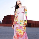Women Dresses Walk You into a Fairytale Farm with a Flower Print Dress