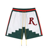 Rhude Shorts Letter Embroidered Casual Shorts Beach Shorts