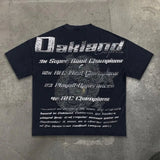 Street Unisex T-shirt Skull Football Helmet Street Tee