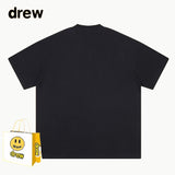Drew T Shirts Smiley Face Shark Print T-shirt Pure Cotton