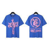 Hellstar T Shirt Alphabet Portrait Casual Men's and Women's Loose Short Sleeve T-Shirt