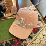 Y2k hot girl hat heavy industry angel bows baseball cap