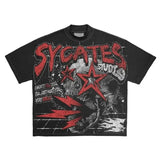 Street Unisex T-shirt Hip Hop Street Skull T-shirt