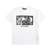 Palm Angels T Shirts Star Moon Print Short Sleeve T-Shirt