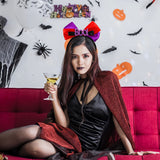 Halloween headband Halloween headgear black orange purple bow headband