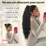 Women's Wigs High Temperature Silk Water Ripple Long Curly Hair Ponytail Hair Extensions Ponytail