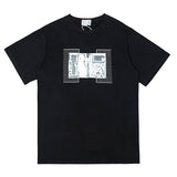 C.e t shirts creative character frame pattern round neck pullover short sleeve for men and women