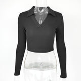 Women Tops Fashion Breathable Long Sleeves Top (ZJ0415)