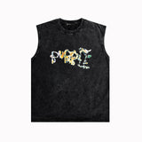 Purple Brand Distressed Tank T Shirts Distressed Sleeveless T-shirt Vest