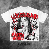 Street Unisex T-shirt 'Fear No One ' Girl Print Tee