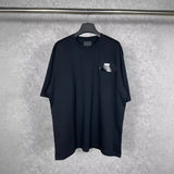 Men T-shirts Paris Embroidery Vinyl Short Sleeve T-Shirt Loose Casual Half Sleeve