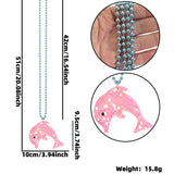 Themed Party Supplies Mermaid Ocean Series Necklace – Party Decoration with Dolphin Pendant & Glitter Tail