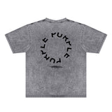 Purple Brand Distressed T Shirts Short Sleeve