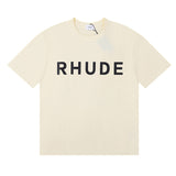 Rhude T Shirt Letter Logo Printed Short Sleeve T-Shirt