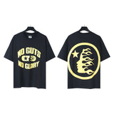Hellstar T Shirt No Guts No Glory Print Short Sleeve T-Shirt