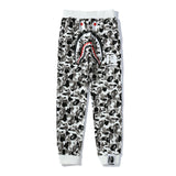 Bathing Ape Pant Spring Brand Ape Man Head Print Camouflage Men's and Women's Shark Casual Pants