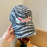 Y2k hot girl hat heavy industry retro camouflage hole baseball cap ktcat peaked cap