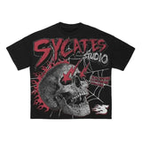 Street Unisex T-shirt Hip Hop Street Skull T-shirt